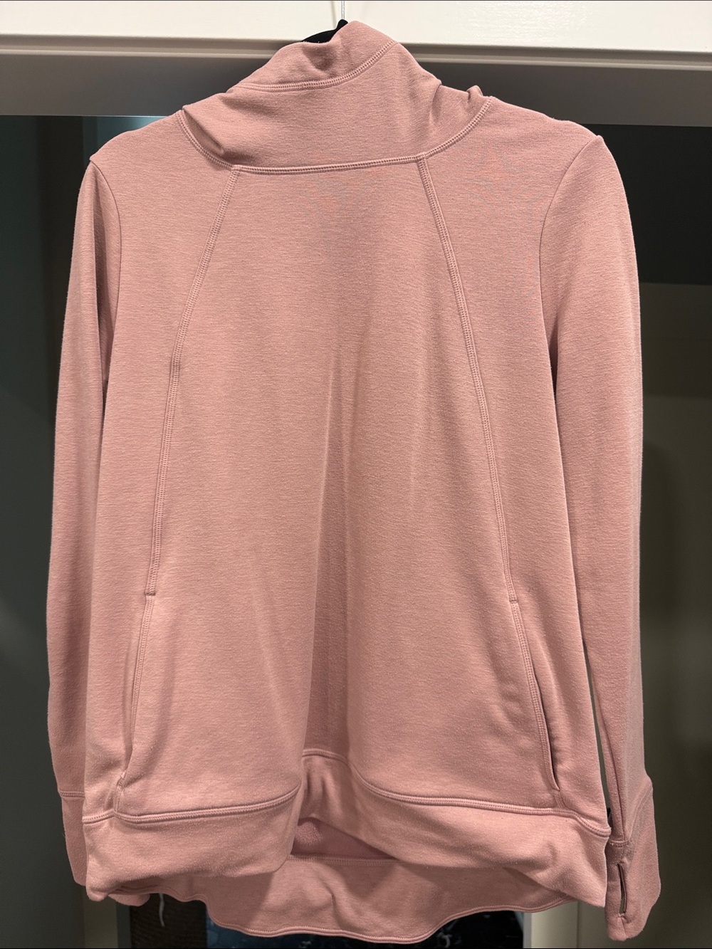 Sweaty Betty Rose Mauve Fleece Hooded Sweatshirt